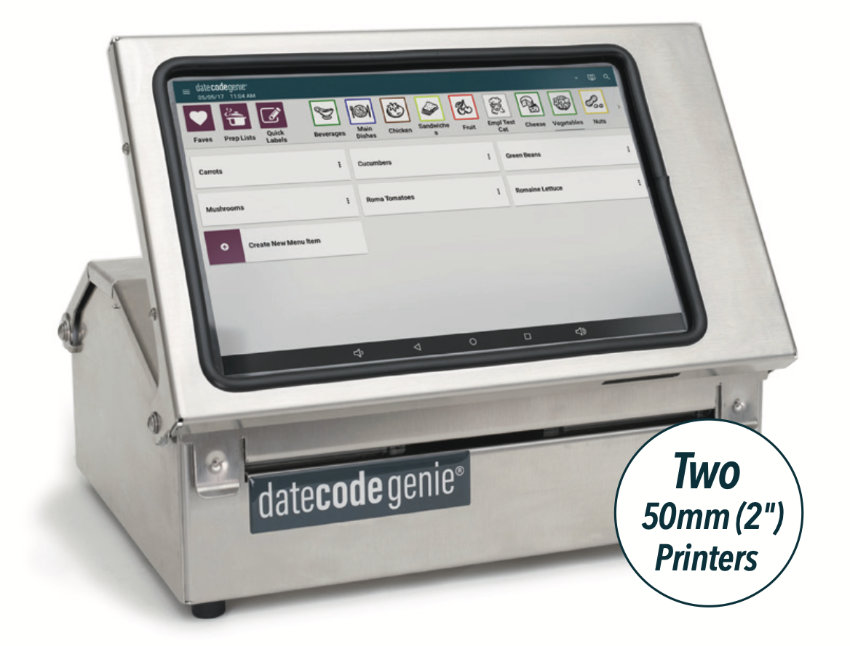 date code genie x series two printer